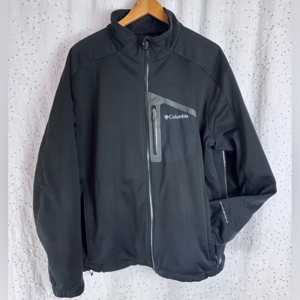 Columbia Men’s Softshell Jacket Water & Wind Resistant Fleece-Lined Coat SZ XXL